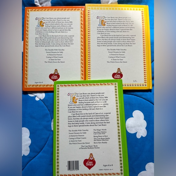 Vintage 80s Care Bears Set of 3 Books - Picture 5 of 16